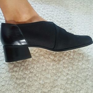 Stuart Weitzman Leather/Fabric Loafers